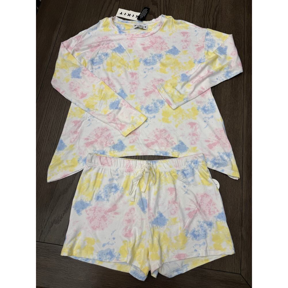 Women’s Pastel Tie-Dye Pajama Set KIKIT NWT ⭐